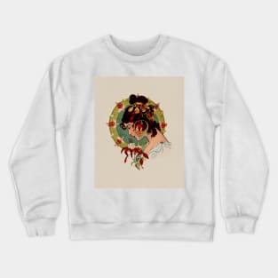 Woman with flowers Crewneck Sweatshirt